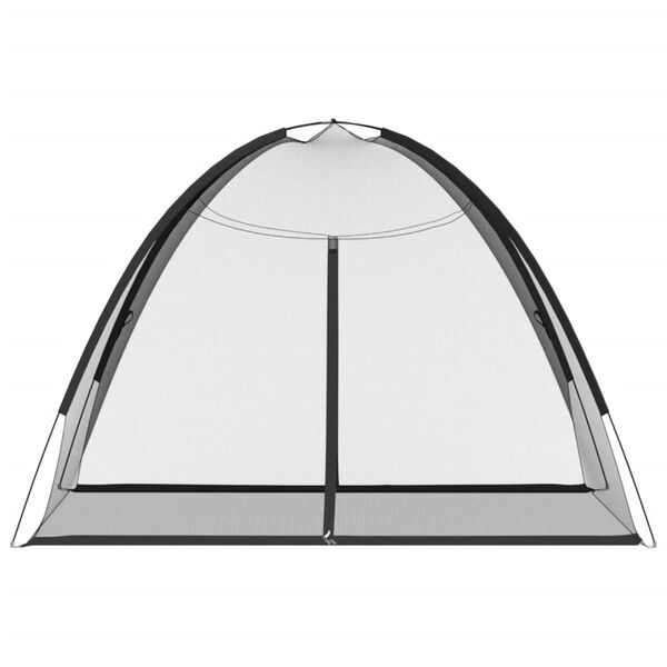 vidaXL Komarnik Mongolia s vratima 220 mrežasti&nbsp;crni&nbsp;200x150x140 cm