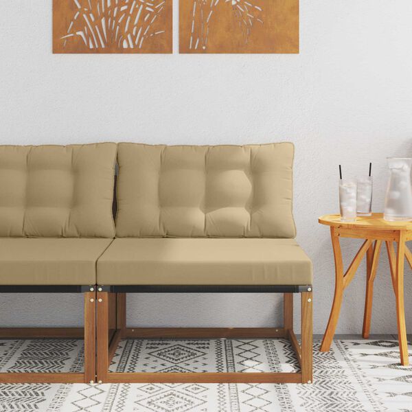 vidaXL Sekcionalna sofa Čvrsto drvo akacije Prirodna