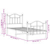 vidaXL Metalni okvir kreveta uzglavlje i podnožje bijeli 80x200 cm