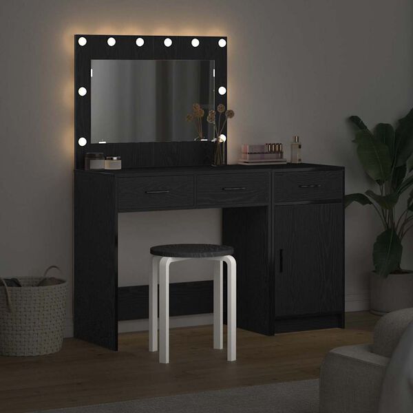 vidaXL Toaletni stol 2 pcs Crna 40 x 41 x 75 cm Konstruirano drvo