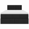 vidaXL Krevet s prostorom za pohranu s LED-om Crna 120 x 190 cm