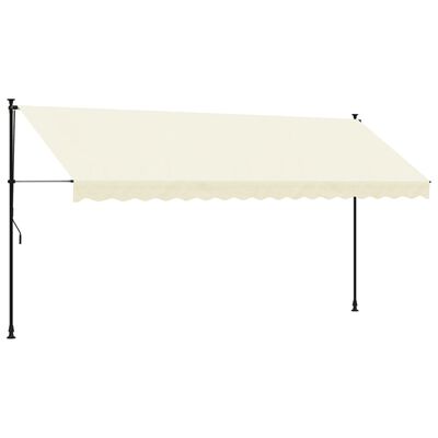 vidaXL Tenda na uvlačenje krem 400 x 150 cm od tkanine i čelika