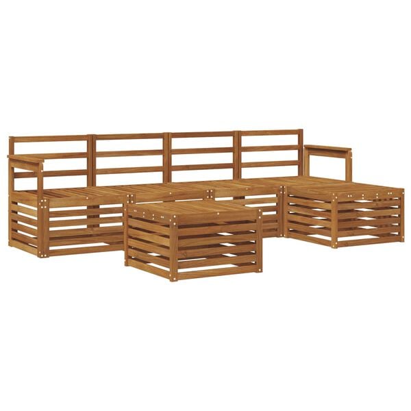 vidaXL Setovi sofa 6 pcs Prirodna Čvrsto drvo akacije