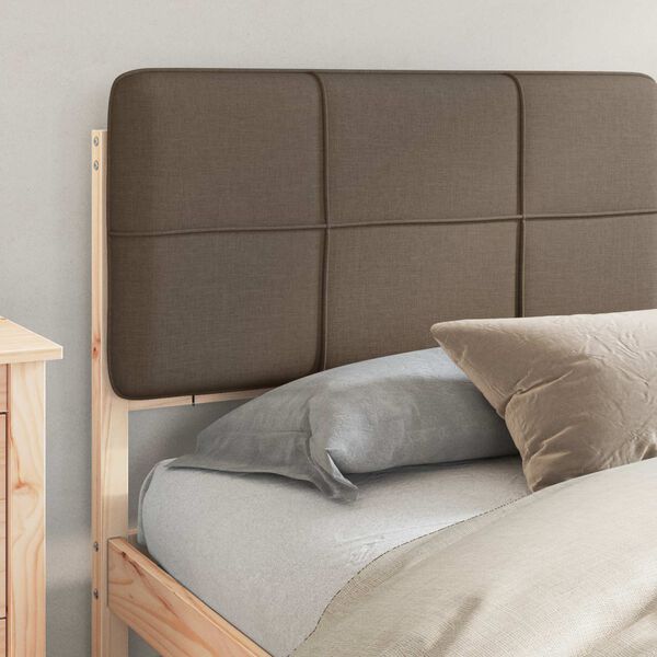 vidaXL Krevetni okvir s tapiciranim uzglavljem Sivo-smeđa 180 x 200 cm