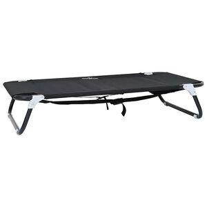 vidaXL Krevet za psa 90 x 55 x 18 cm Čelik Crna