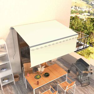 vidaXL Tenda na ručno uvlačenje s roletom 3 x 2,5 m krem