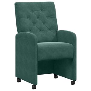 vidaXL Blagovačke stolice s kotačima 2 pcs Tamnozelena 58 x 67 x 97 cm