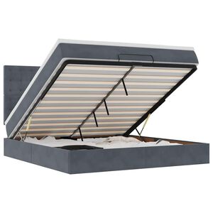 vidaXL Okvir kreveta s madracima tamnosivi 180x200cm bar&scaron;unasti