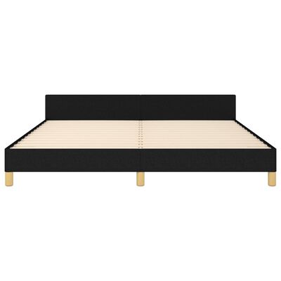vidaXL Okvir za krevet s uzglavljem crni 160 x 200 cm od tkanine