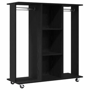 vidaXL Ormar s policom Crni hrast 102 x 38 x 110 cm Konstruirano drvo