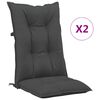 vidaXL Jastuci za vrtne stolice 2 kom antracit 120x50x7 cm od tkanine