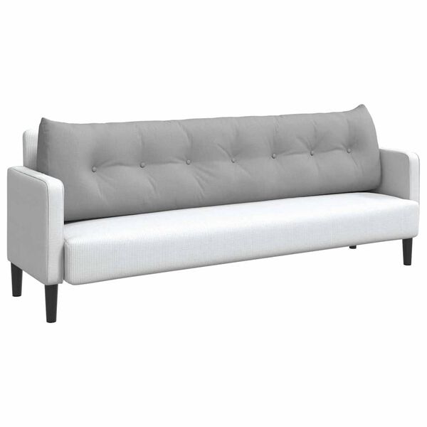 vidaXL Jastuk za leđa Oblačnosiva 200 x 24 x 50 cm tkanina