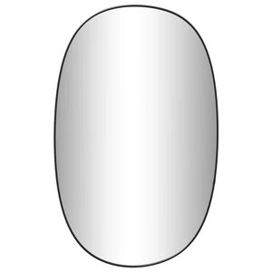 vidaXL Zidno ogledalo crna 70x45 cm