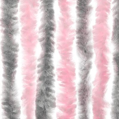 vidaXL Zastor protiv muha srebrnosivi i ružičasti 90 x 220 cm šenil