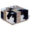 vidaXL Stolić za kavu od prave kravlje kože 60 x 60 x 36 cm