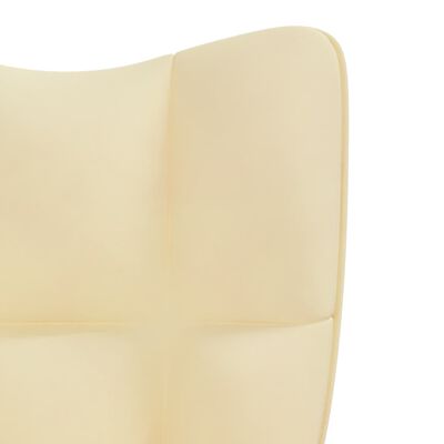 vidaXL Stolica za opuštanje krem bijela baršunasta