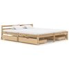 vidaXL Okvir za krevet s 4 ladice 180 x 200 cm od masivne borovine