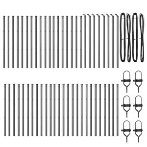 vidaXL Stup za ogradu Ostalo 52 pcs Siva 3,2 x 3,2 x 80 cm Čelik