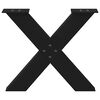 vidaXL Noge za klub stolić u obliku slova X, 2 kom, crne, 60 x (42-43) cm, čelik