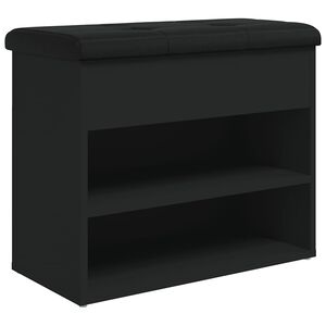 vidaXL Klupa za cipele crna 62x32x50 cm od konstruiranog drva