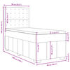 vidaXL Box spring krevet s madracem svjetlosivi 90x190 cm od tkanine