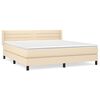vidaXL Krevet s oprugama i madracem krem 180x200 cm od tkanine