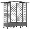 vidaXL Povi&scaron;eni krevet s mrežom i krovom Svjetlosiva 163 x 40 x 129 cm