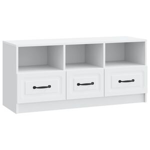vidaXL TV ormar s ladicama Bijela 102 x 34,5 x 47 cm Konstruirano drvo