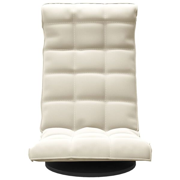 vidaXL Okretna podna stolica krem baršunasta