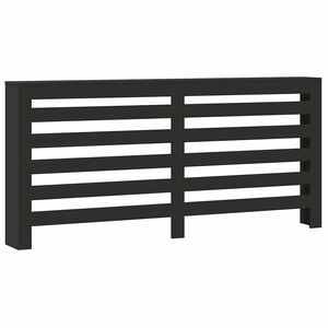vidaXL Pokrov za radijator crni 175x20x82 cm konstruirano drvo