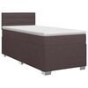 vidaXL Boxspring krevet s madracem Tamno smeđa 90 x 200 cm Tkanina