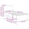 vidaXL Krevetna konstrukcija Smeđi hrast 80 x 200 cm Konstruirano drvo