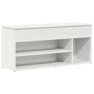 vidaXL Klupa za cipele bijela 102x30,5x45 cm izrađeno drvo