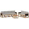 vidaXL Set vanjskih sofa s jastukom 7 pcs Prirodna i svjetlosiva