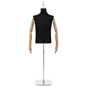 vidaXL Podesiva lutka 170-218 cm s postoljem Mu&scaron;karac PP Crna