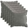vidaXL Presvlaka za jastuk 6 pcs HOUTEN Tamnosiva 50 x 50 cm