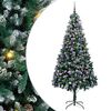 vidaXL Umjetno božićno drvce Zelena 240 cm PVC i Čelik i Plastika