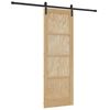 vidaXL Klizna vrata Prirodna 73,5 x 211 cm Masivna borovina