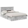 vidaXL Krevet s od storage s ladicama Betonski sivi 150 x 200 cm
