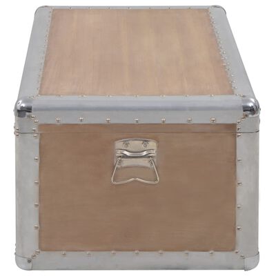 vidaXL Kutija za pohranu od masivne jelovine 91 x 52 x 40 cm smeđa