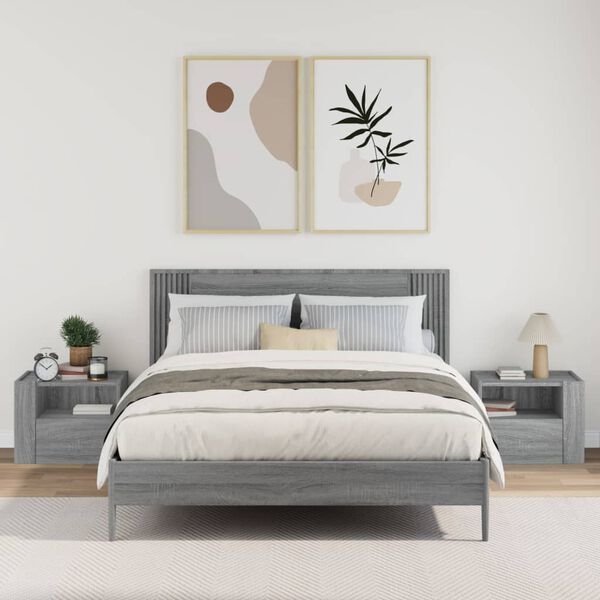 vidaXL Zidni noćni ormarići 2 kom boja sivog hrasta sonome 45x30x35 cm