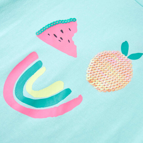 Dječja majica svijetla boja mente 104