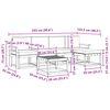 vidaXL Set vanjskih sofa 6 pcs Prirodna i krem Čvrsto drvo akacije