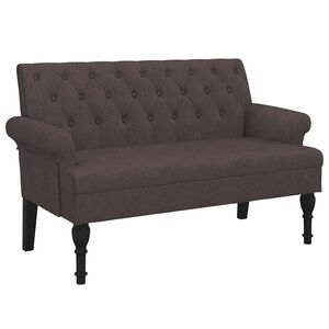 vidaXL Klupa s naslonom tamnosmeđa 120 x 62 x 75,5 cm od tkanine