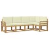 vidaXL Set vanjskih sofa 5 kom. 5-sjedala Bijela i krem