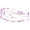 vidaXL Otomanski okvir kreveta s madracem plavi 140x200cm od tkanine