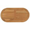 vidaXL Gornji dio stola 80 x 40 x 2,5 cm Ovalni Čvrsto teak drvo