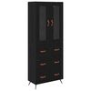 vidaXL Visoki ormar s policom 2 kom. Crni hrast 69,5 x 34 x 180 cm