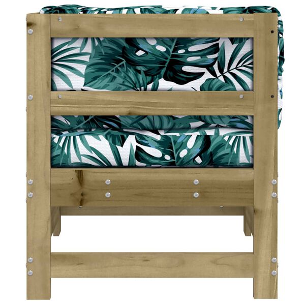 vidaXL Kutna sofa od impregnirane borovine s jastucima