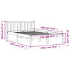 vidaXL Okvir kreveta bez madraca vo&scaron;tano smeđi 135x190 cm od borovine